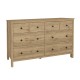 Συρταριέρα - Μπουφές Sabina Megapap χρώμα sepet oak 160x50x96εκ.