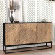 Μπουφές μελαμίνης Themis Megapap χρώμα μαύρο - sapphire oak 150x35x83,6εκ. Μπουφές μελαμίνης Themis Megapap χρώμα μαύρο - sapphire oak 150x35x83,6εκ.
