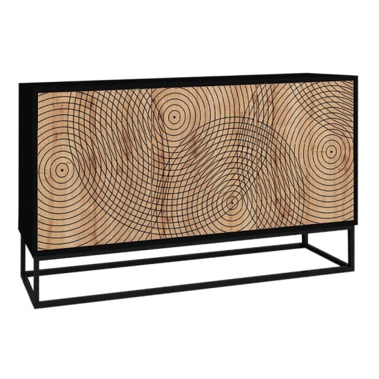 Μπουφές μελαμίνης Themis Megapap χρώμα μαύρο - sapphire oak 150x35x83,6εκ. Μπουφές μελαμίνης Themis Megapap χρώμα μαύρο - sapphire oak 150x35x83,6εκ.