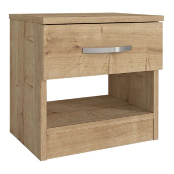 Κομοδίνο Lube Megapap χρώμα sapphire oak 40x28,2x40εκ.