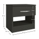 Κομοδίνο μελαμίνης Lube Megapap χρώμα ανθρακί 40x28,2x40εκ. Κομοδίνο μελαμίνης Lube Megapap χρώμα ανθρακί 40x28,2x40εκ.