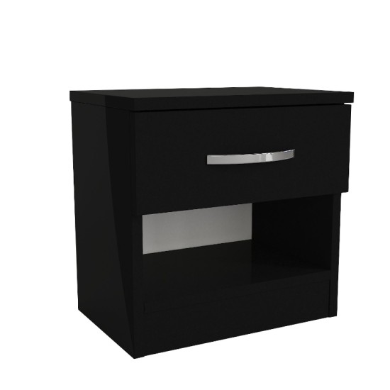 Κομοδίνο Lube Megapap χρώμα μαύρο 40x28,2x40εκ. Κομοδίνο Lube Megapap χρώμα μαύρο 40x28,2x40εκ.