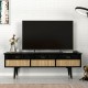 Έπιπλο τηλεόρασης Bolea Megapap χρώμα modern black 150x35x49,7 εκ. Έπιπλο τηλεόρασης Bolea Megapap χρώμα modern black 150x35x49,7 εκ.
