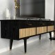 Έπιπλο τηλεόρασης Bolea Megapap χρώμα modern black 150x35x49,7 εκ. Έπιπλο τηλεόρασης Bolea Megapap χρώμα modern black 150x35x49,7 εκ.