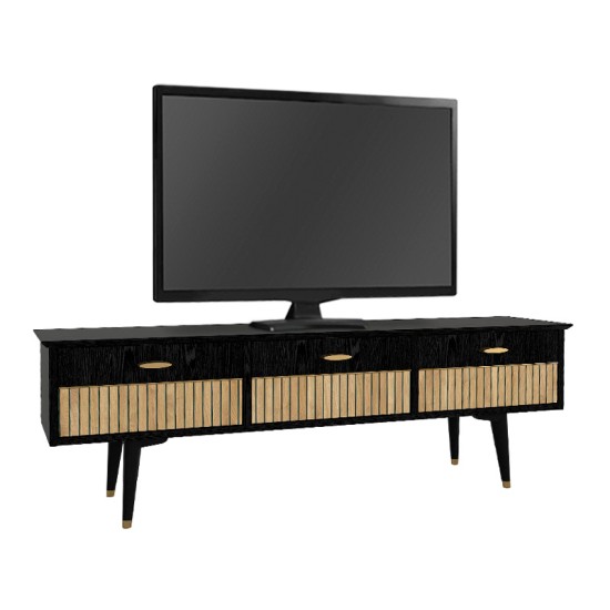 Έπιπλο τηλεόρασης Bolea Megapap χρώμα modern black 150x35x49,7 εκ. Έπιπλο τηλεόρασης Bolea Megapap χρώμα modern black 150x35x49,7 εκ.