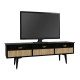 Έπιπλο τηλεόρασης Bolea Megapap χρώμα modern black 150x35x49,7 εκ. Έπιπλο τηλεόρασης Bolea Megapap χρώμα modern black 150x35x49,7 εκ.