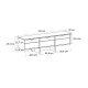 Έπιπλο τηλεόρασης Venita Megapap χρώμα sapphire oak - ανθρακί 150x35x45,3εκ.