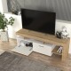 Έπιπλο τηλεόρασης Acnes Megapap χρώμα λευκό - sapphire oak 160x40x53εκ. Έπιπλο τηλεόρασης Acnes Megapap χρώμα λευκό - sapphire oak 160x40x53εκ.