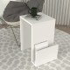 Τραπεζάκι βοηθητικό Regnar Megapap χρώμα λευκό  43,1x33,5x52εκ.