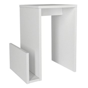 Τραπεζάκι βοηθητικό Regnar Megapap χρώμα λευκό  43,1x33,5x52εκ.