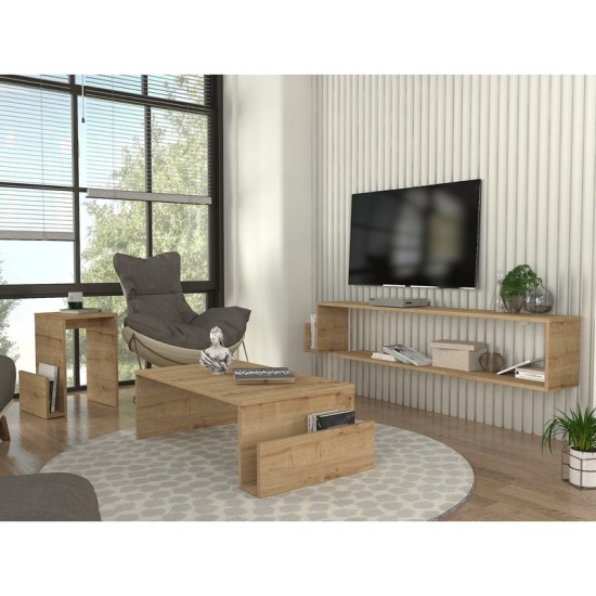 Τραπεζάκι σαλονιού Regnar Megapap χρώμα sapphire oak 100,6x55x31,8εκ. Τραπεζάκι σαλονιού Regnar Megapap χρώμα sapphire oak 100,6x55x31,8εκ.
