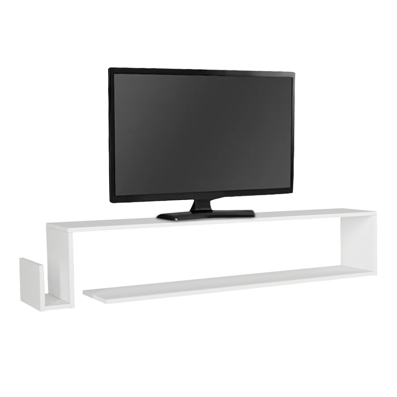 Έπιπλο τηλεόρασης επιτοίχιο Regnar Megapap χρώμα λευκό 168,6x25x31,8εκ.