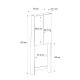 Έπιπλο πλυντηρίου Romme Megapap χρώμα sepet oak 65x27,1x180εκ.