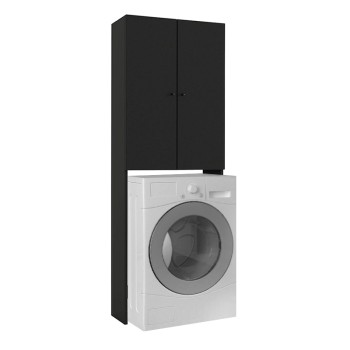 Έπιπλο πλυντηρίου Romme Megapap χρώμα μαύρο 65x27,1x180εκ.