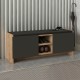 Παπουτσοθήκη Verly Megapap χρώμα sapphire oak - ανθρακί 110x33,2x43εκ. Παπουτσοθήκη Verly Megapap χρώμα sapphire oak - ανθρακί 110x33,2x43εκ.