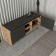 Παπουτσοθήκη Verly Megapap χρώμα sapphire oak - ανθρακί 110x33,2x43εκ. Παπουτσοθήκη Verly Megapap χρώμα sapphire oak - ανθρακί 110x33,2x43εκ.