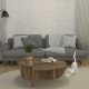 Τραπεζάκι σαλονιού Nilvia Megapap χρώμα καρυδί Ø85x35εκ. Τραπεζάκι σαλονιού Nilvia Megapap χρώμα καρυδί Ø85x35εκ.