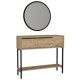 Κονσόλα με καθρέπτη Suzy Megapap χρώμα sepet oak 90x29,6x76εκ. Κονσόλα με καθρέπτη Suzy Megapap χρώμα sepet oak 90x29,6x76εκ.
