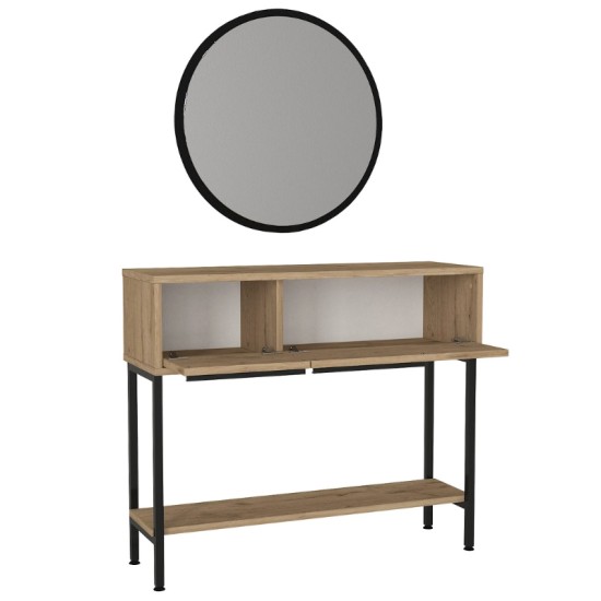Κονσόλα με καθρέπτη Suzy Megapap χρώμα sepet oak 90x29,6x76εκ. Κονσόλα με καθρέπτη Suzy Megapap χρώμα sepet oak 90x29,6x76εκ.