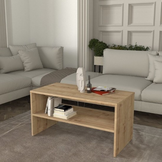 Τραπεζάκι σαλονιού Eleva Megapap χρώμα sapphire oak 90x44,6x46,4εκ. Τραπεζάκι σαλονιού Eleva Megapap χρώμα sapphire oak 90x44,6x46,4εκ.