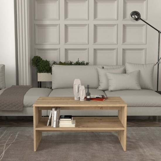 Τραπεζάκι σαλονιού Eleva Megapap χρώμα sapphire oak 90x44,6x46,4εκ. Τραπεζάκι σαλονιού Eleva Megapap χρώμα sapphire oak 90x44,6x46,4εκ.