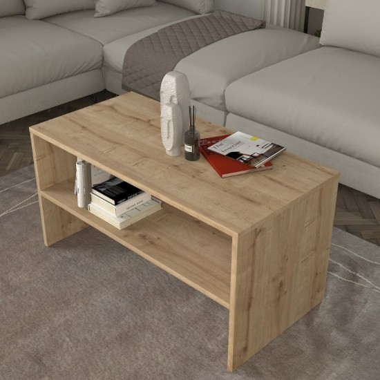 Τραπεζάκι σαλονιού Eleva Megapap χρώμα sapphire oak 90x44,6x46,4εκ. Τραπεζάκι σαλονιού Eleva Megapap χρώμα sapphire oak 90x44,6x46,4εκ.