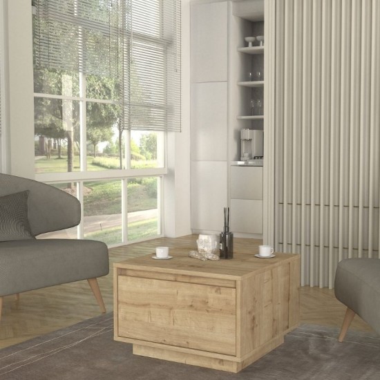 Τραπεζάκι σαλονιού Pura Megapap χρώμα sapphire oak 60x60x40εκ. Τραπεζάκι σαλονιού Pura Megapap χρώμα sapphire oak 60x60x40εκ.