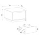 Τραπεζάκι σαλονιού Pura Megapap χρώμα sapphire oak 60x60x40εκ. Τραπεζάκι σαλονιού Pura Megapap χρώμα sapphire oak 60x60x40εκ.