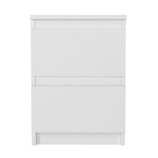 Κομοδίνο Breve Megapap χρώμα λευκό 39,8x41,8x55εκ.
