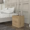 Κομοδίνο Conve Megapap χρώμα sapphire oak 40x35x45εκ.