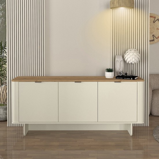 Μπουφές Bohema Megapap χρώμα ivory - sepet oak 180x47x76,6εκ. Μπουφές Bohema Megapap χρώμα ivory - sepet oak 180x47x76,6εκ.
