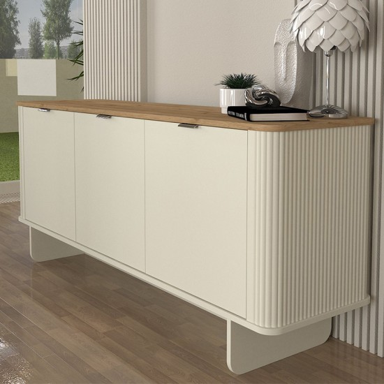 Μπουφές Bohema Megapap χρώμα ivory - sepet oak 180x47x76,6εκ. Μπουφές Bohema Megapap χρώμα ivory - sepet oak 180x47x76,6εκ.