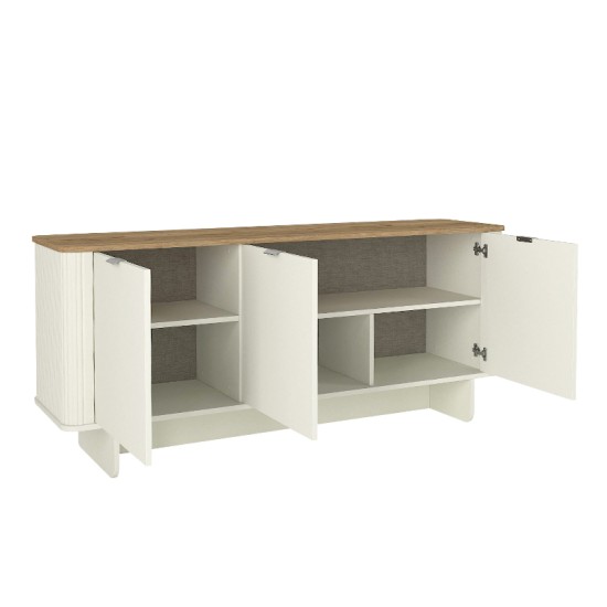 Μπουφές Bohema Megapap χρώμα ivory - sepet oak 180x47x76,6εκ. Μπουφές Bohema Megapap χρώμα ivory - sepet oak 180x47x76,6εκ.