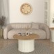 Τραπεζάκι σαλονιού Bohema Megapap χρώμα ivory - sepet oak Ø85x43,2εκ. Τραπεζάκι σαλονιού Bohema Megapap χρώμα ivory - sepet oak Ø85x43,2εκ.