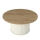 Τραπεζάκι σαλονιού Bohema Megapap χρώμα ivory - sepet oak Ø85x43,2εκ. Τραπεζάκι σαλονιού Bohema Megapap χρώμα ivory - sepet oak Ø85x43,2εκ.
