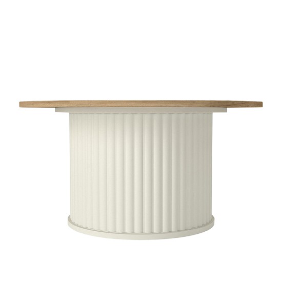 Τραπεζάκι σαλονιού Bohema Megapap χρώμα ivory - sepet oak Ø85x43,2εκ. Τραπεζάκι σαλονιού Bohema Megapap χρώμα ivory - sepet oak Ø85x43,2εκ.
