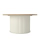 Τραπεζάκι σαλονιού Bohema Megapap χρώμα ivory - sepet oak Ø85x43,2εκ. Τραπεζάκι σαλονιού Bohema Megapap χρώμα ivory - sepet oak Ø85x43,2εκ.