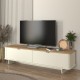 Έπιπλο τηλεόρασης Bohema Megapap χρώμα ivory - sepet oak 180x47x45,6εκ. Έπιπλο τηλεόρασης Bohema Megapap χρώμα ivory - sepet oak 180x47x45,6εκ.