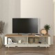 Έπιπλο τηλεόρασης Bohema Megapap χρώμα ivory - sepet oak 180x47x45,6εκ. Έπιπλο τηλεόρασης Bohema Megapap χρώμα ivory - sepet oak 180x47x45,6εκ.