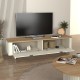Έπιπλο τηλεόρασης Bohema Megapap χρώμα ivory - sepet oak 180x47x45,6εκ. Έπιπλο τηλεόρασης Bohema Megapap χρώμα ivory - sepet oak 180x47x45,6εκ.