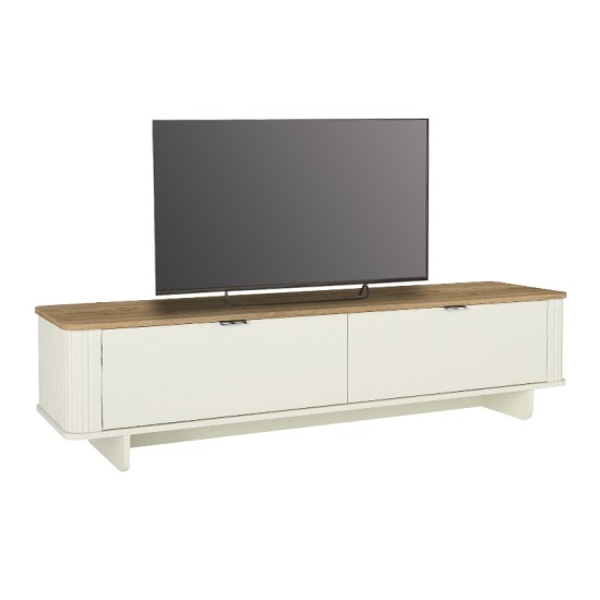 Έπιπλο τηλεόρασης Bohema Megapap χρώμα ivory - sepet oak 180x47x45,6εκ. Έπιπλο τηλεόρασης Bohema Megapap χρώμα ivory - sepet oak 180x47x45,6εκ.