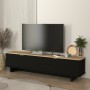 Έπιπλο τηλεόρασης Bohema Megapap χρώμα μαύρο - sepet oak 180x47x45,6εκ.