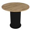 Τραπέζι Bohema Megapap χρώμα μαύρο - sepet oak Ø90x77,7εκ.