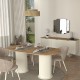 Τραπέζι Bohema Megapap χρώμα ivory - sepet oak 180x90x77,7εκ. Τραπέζι Bohema Megapap χρώμα ivory - sepet oak 180x90x77,7εκ.
