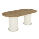 Τραπέζι Bohema Megapap χρώμα ivory - sepet oak 180x90x77,7εκ. Τραπέζι Bohema Megapap χρώμα ivory - sepet oak 180x90x77,7εκ.