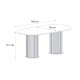 Τραπέζι Bohema Megapap χρώμα ivory - sepet oak 180x90x77,7εκ. Τραπέζι Bohema Megapap χρώμα ivory - sepet oak 180x90x77,7εκ.