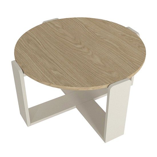 Τραπεζάκι σαλονιού Rebel Megapap χρώμα rota oak - sandstone Ø70x38εκ. Τραπεζάκι σαλονιού Rebel Megapap χρώμα rota oak - sandstone Ø70x38εκ.