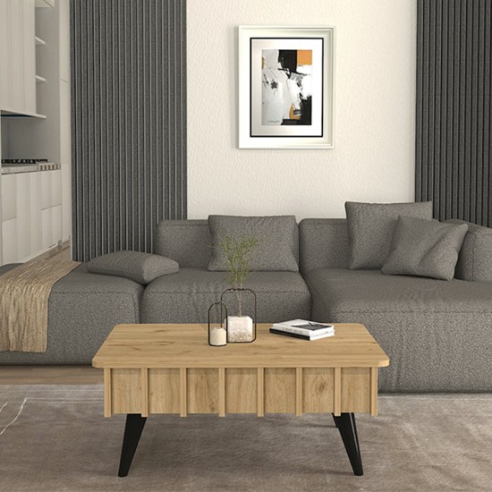 Τραπεζάκι σαλονιού Gemma Megapap χρώμα sepet oak 90x59,6x36,8εκ. Τραπεζάκι σαλονιού Gemma Megapap χρώμα sepet oak 90x59,6x36,8εκ.