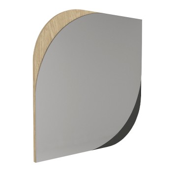 Καθρέπτης τοίχου Lava Μegapap χρώμα rota oak - ανθρακί 70x2,2x70εκ.