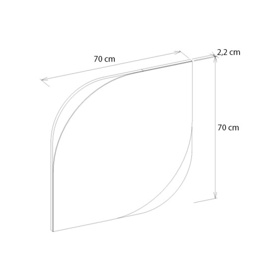Καθρέπτης τοίχου Lava Μegapap χρώμα rota oak - ανθρακί 70x2,2x70εκ. Καθρέπτης τοίχου Lava Μegapap χρώμα rota oak - ανθρακί 70x2,2x70εκ.